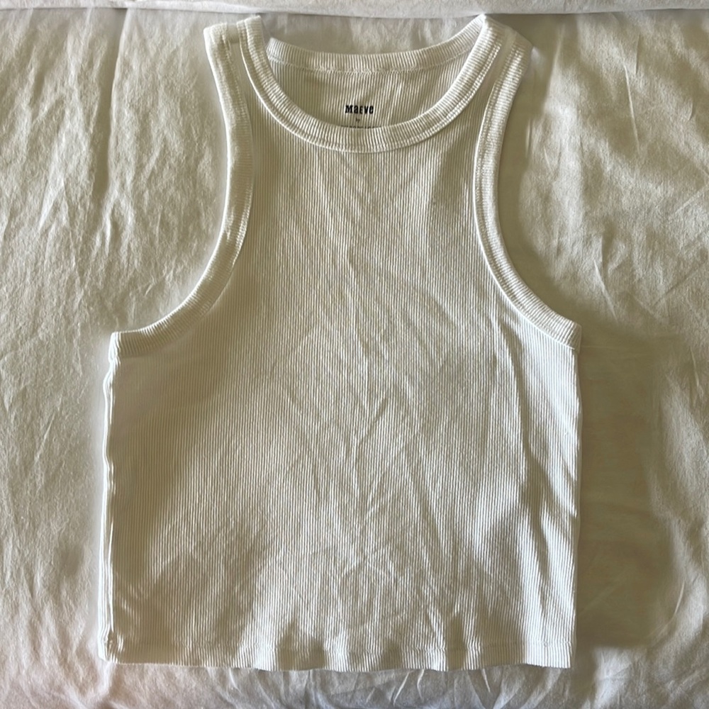 Popular Maeve cropped racer back tank!
